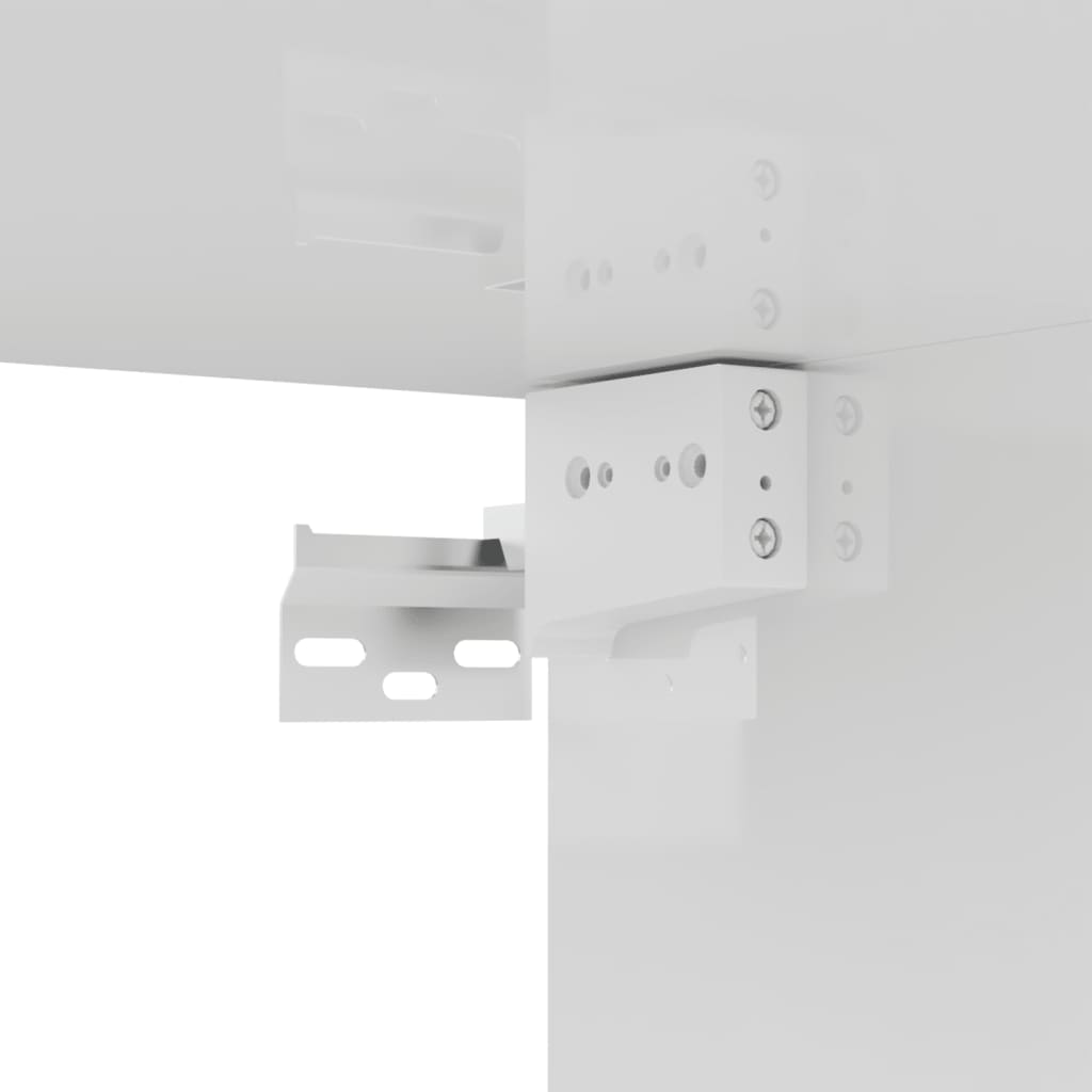 TV-tasot 4 kpl korkeakiilto valkoinen 80x30x30 cm lastulevy - Sisustajankoti.fi