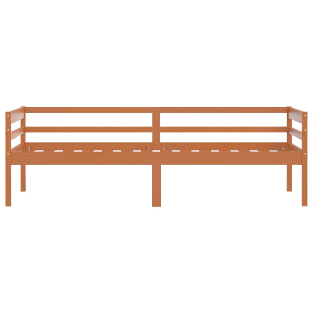 Sängynrunko hunajanruskea täysi mänty 90x200 cm - Sisustajankoti.fi