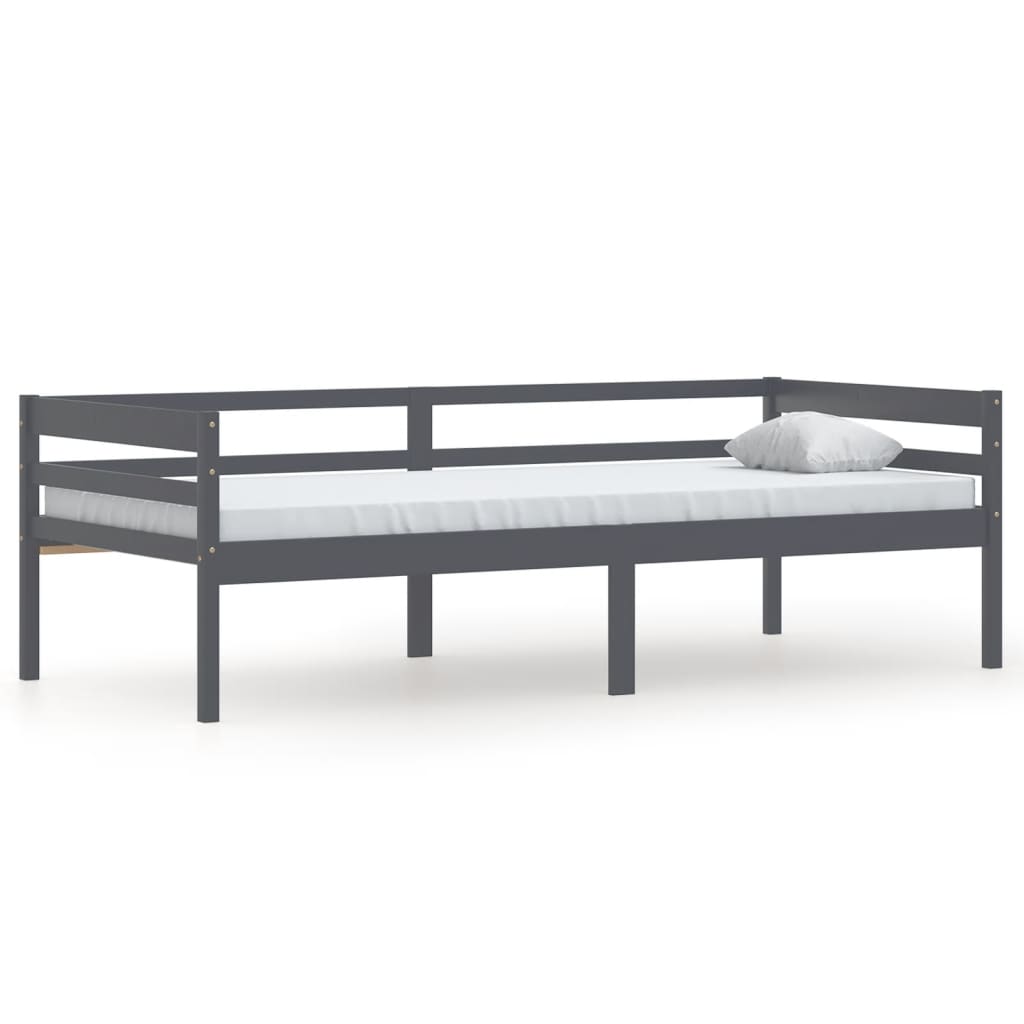 Sängynrunko tummanharmaa täysi mänty 90x200 cm - Sisustajankoti.fi