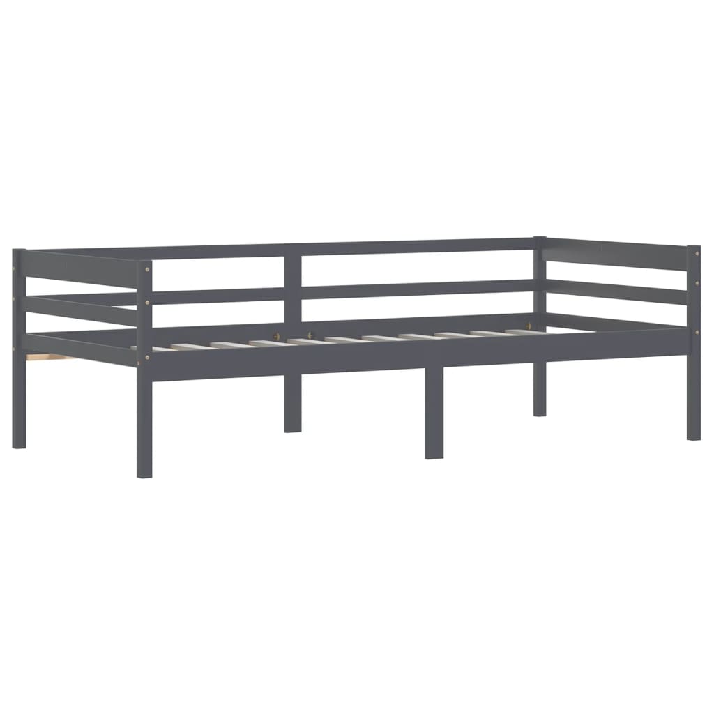 Sängynrunko tummanharmaa täysi mänty 90x200 cm - Sisustajankoti.fi