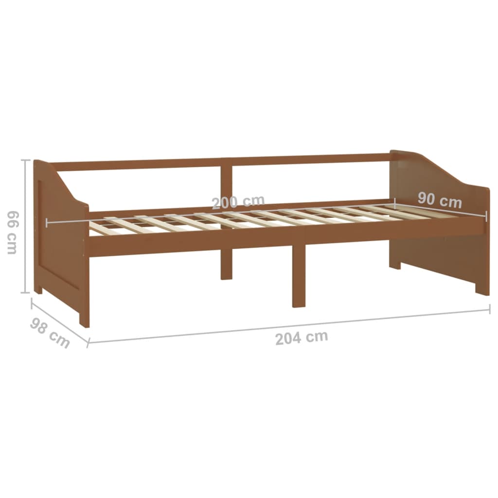 Päivävuode 3-istuttava hunajanruskea täysi mänty 90x200 cm - Sisustajankoti.fi