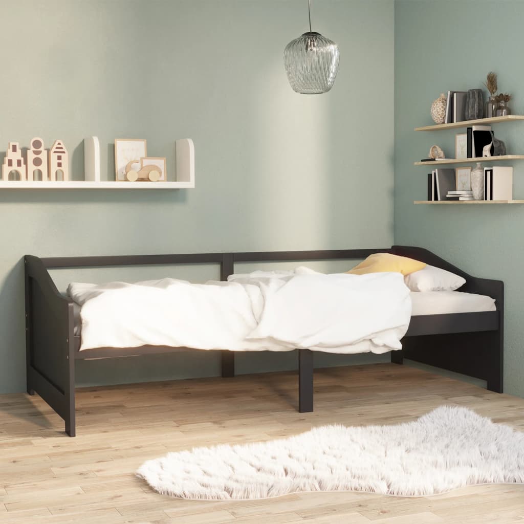 Päivävuode 3-istuttava tummanharmaa täysi mänty 90x200 cm - Sisustajankoti.fi