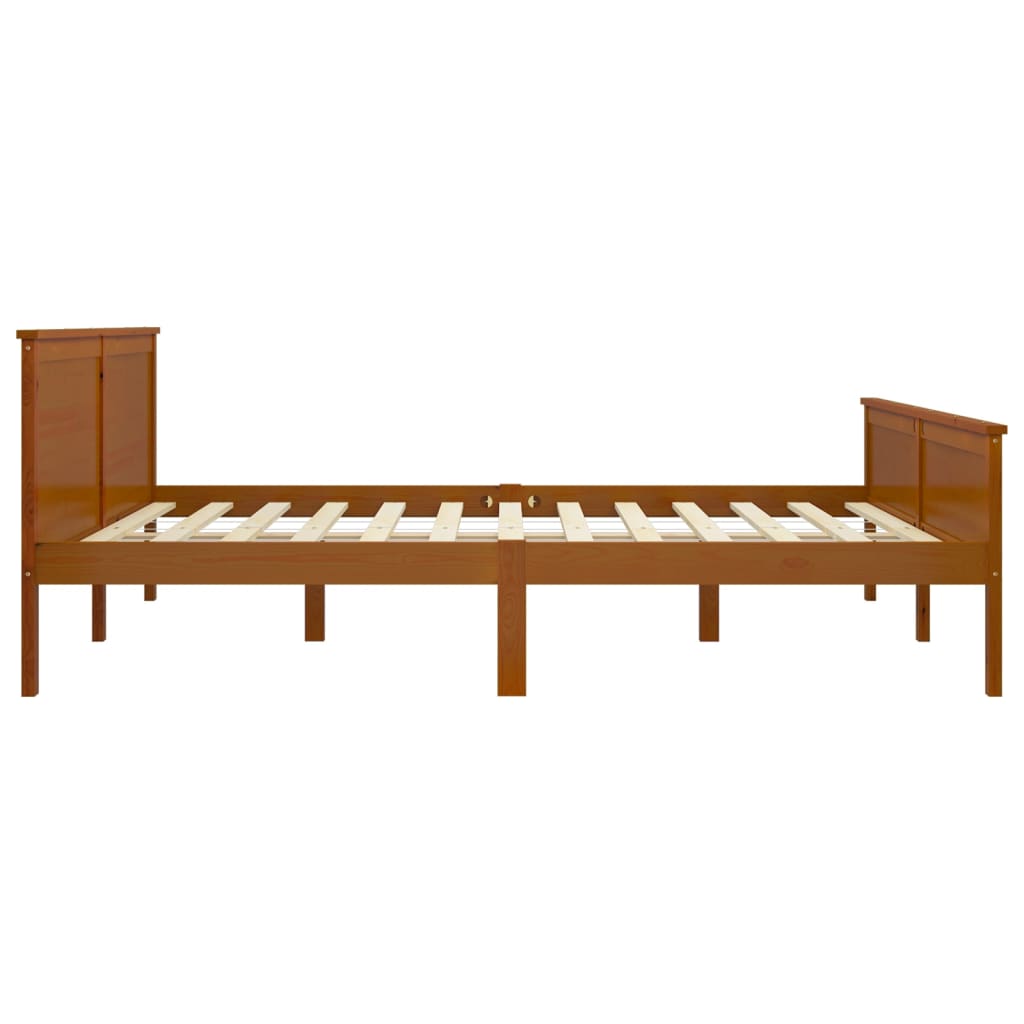 Sängynrunko hunajanruskea täysi mänty 180x200 cm - Sisustajankoti.fi