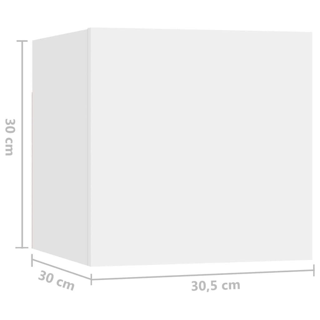 Yöpöytä valkoinen 30,5x30x30 cm lastulevy - Sisustajankoti.fi