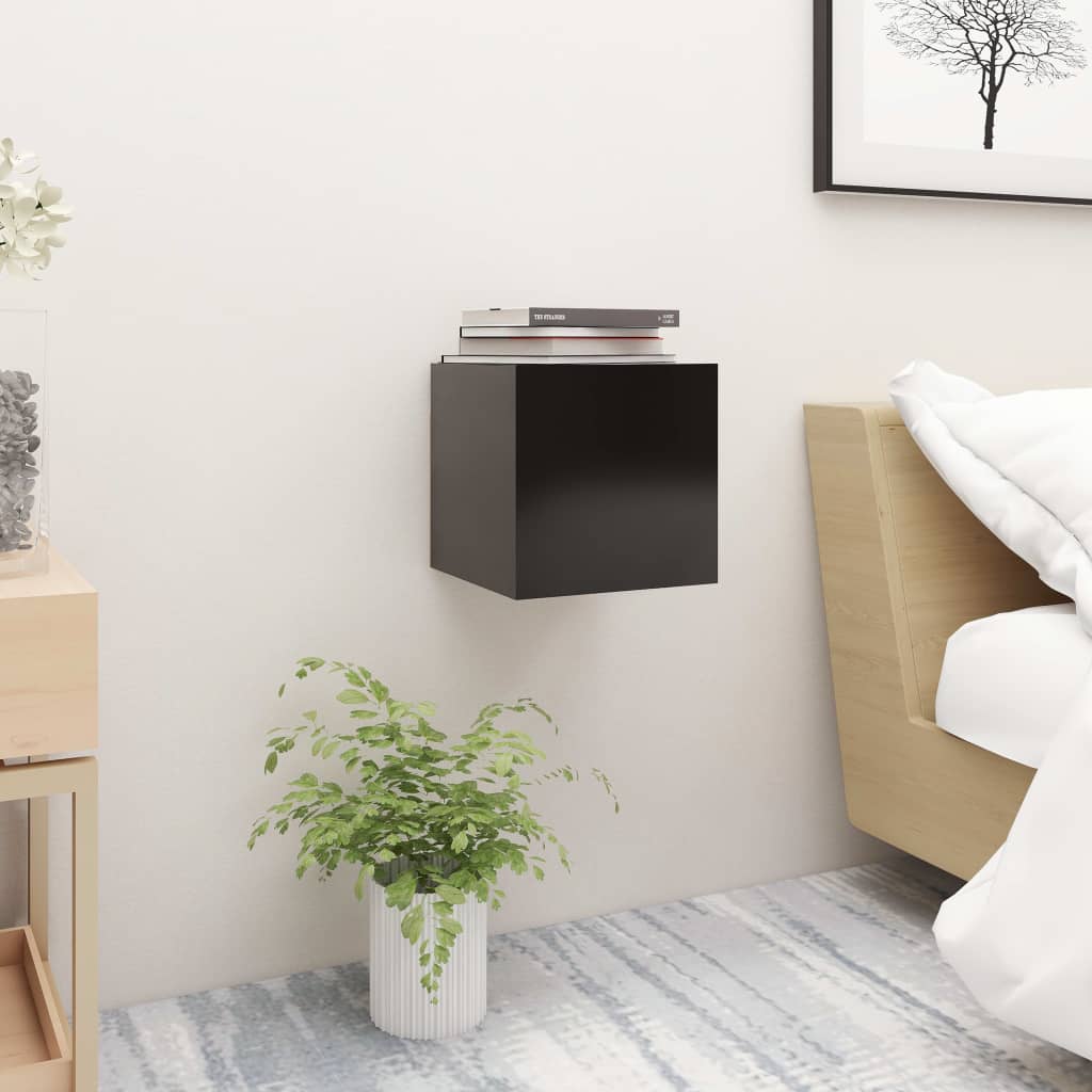 Yöpöydät 2 kpl musta 30,5x30x30 cm lastulevy - Sisustajankoti.fi