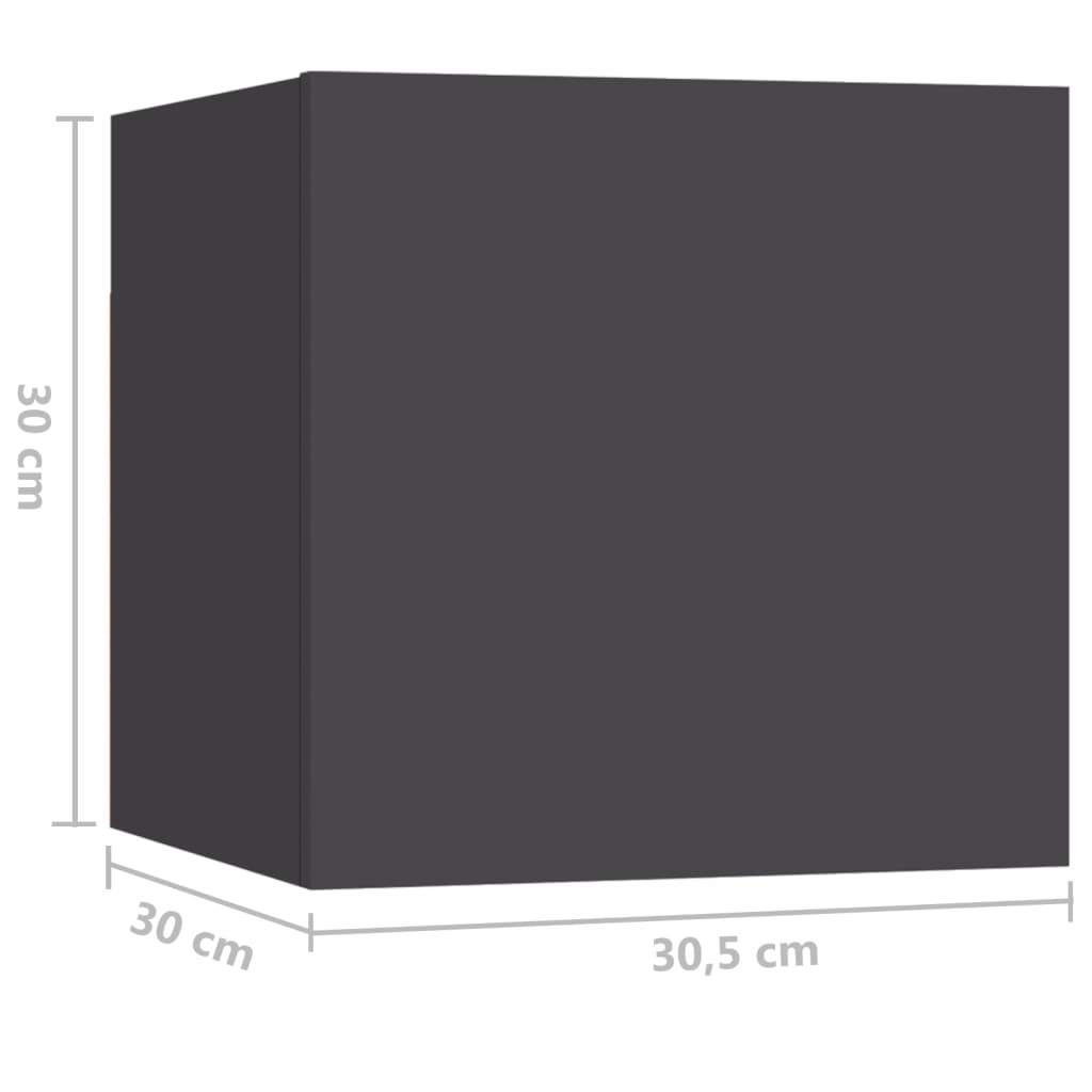Yöpöytä harmaa 30,5x30x30 cm lastulevy - Sisustajankoti.fi