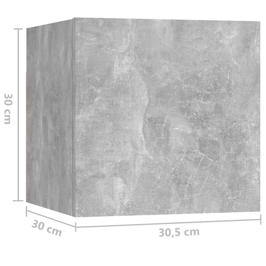 Yöpöytä betoninharmaa 30,5x30x30 cm lastulevy - Sisustajankoti.fi