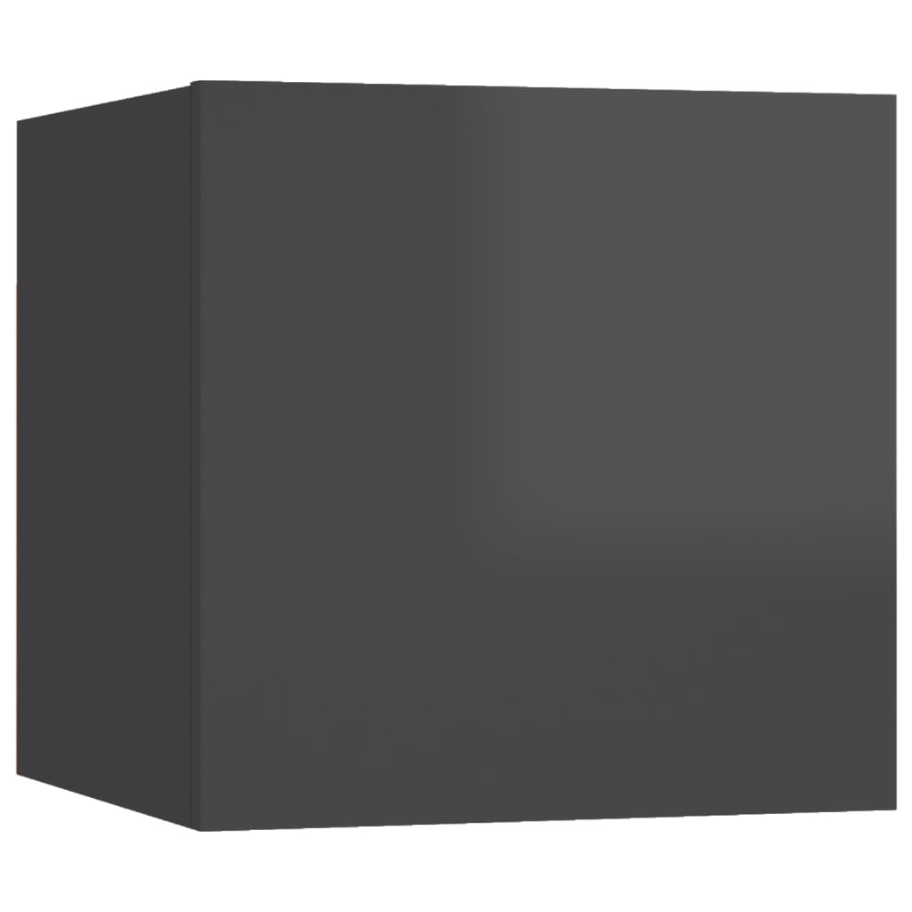Yöpöydät 2 kpl korkeakiilto harmaa 30,5x30x30 cm lastulevy - Sisustajankoti.fi