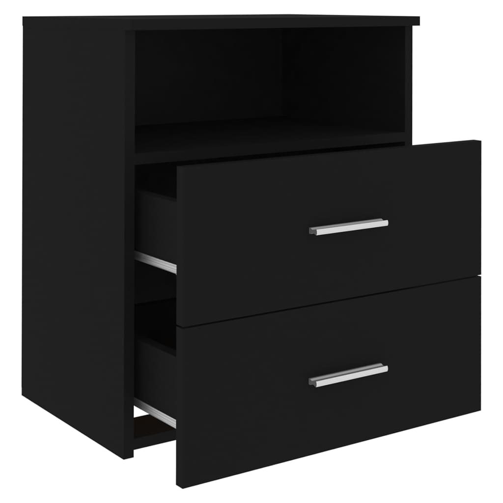 Yöpöydät 2 kpl musta 50x32x60 cm - Sisustajankoti.fi