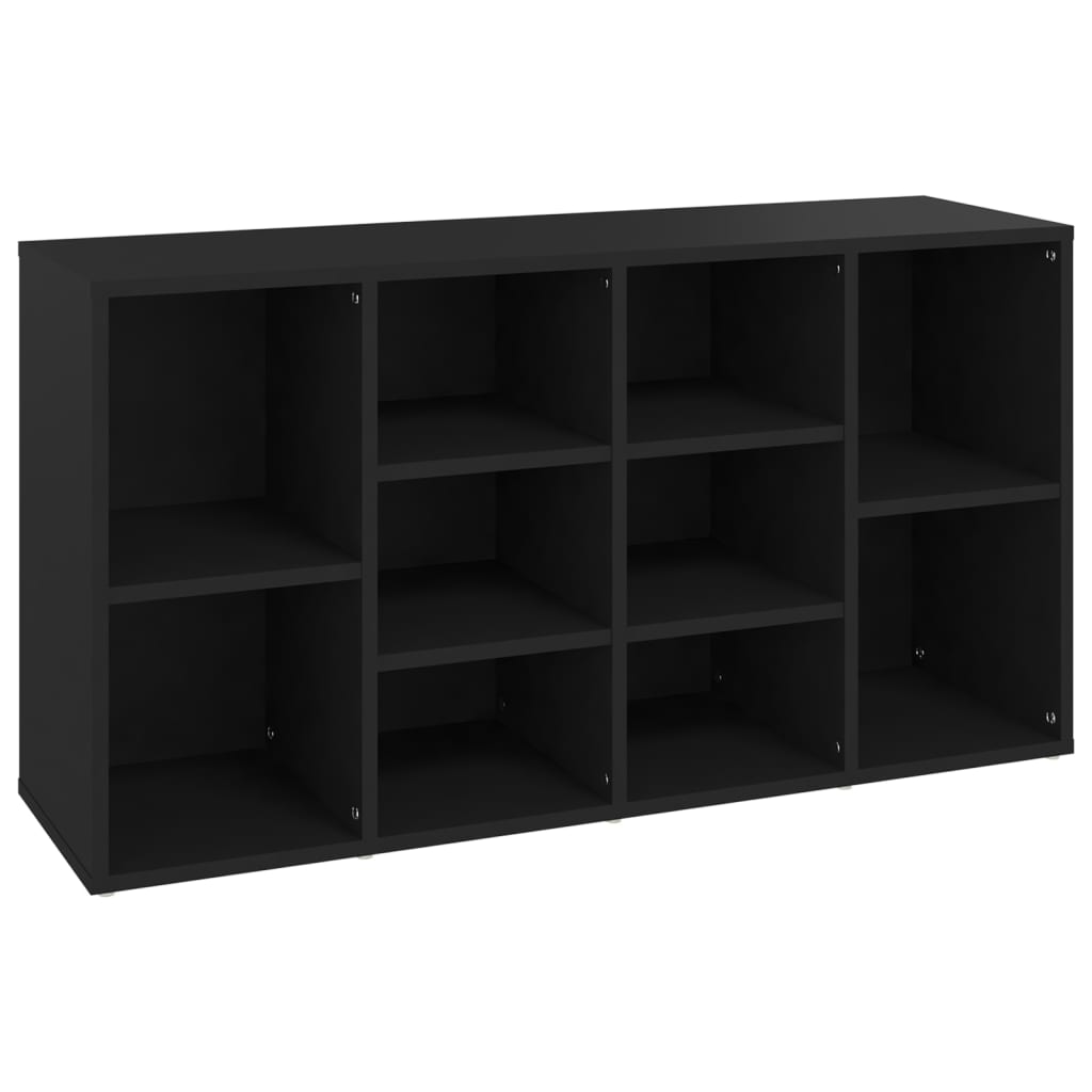 Kenkien säilytyspenkki musta 103x30x54,5 cm lastulevy - Sisustajankoti.fi