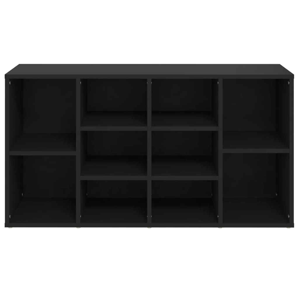 Kenkien säilytyspenkki musta 103x30x54,5 cm lastulevy - Sisustajankoti.fi