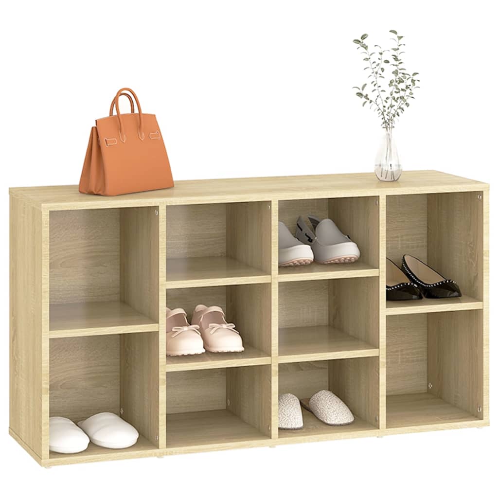 Kenkien säilytyspenkki Sonoma-tammi 103x30x54,5 cm lastulevy - Sisustajankoti.fi