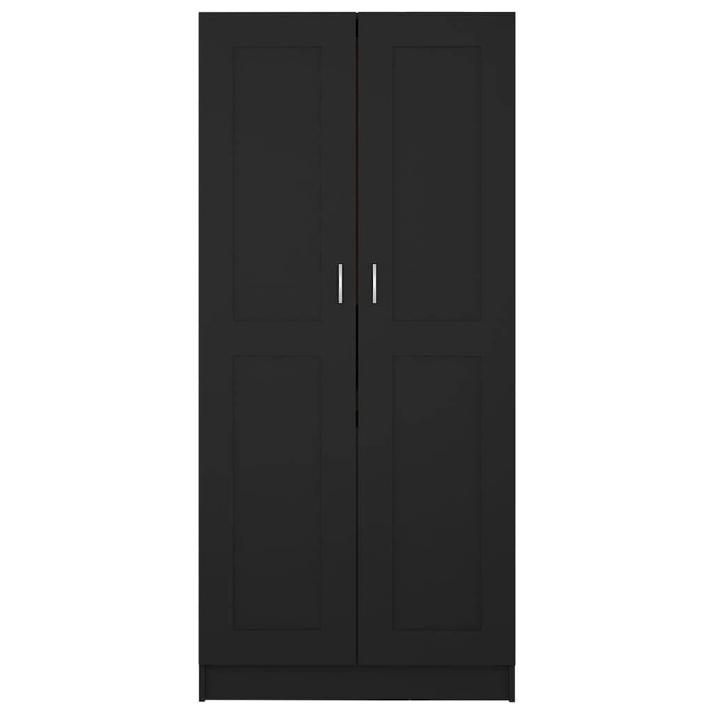 Vaatekaappi musta 82,5x51,5x180 cm lastulevy - Sisustajankoti.fi