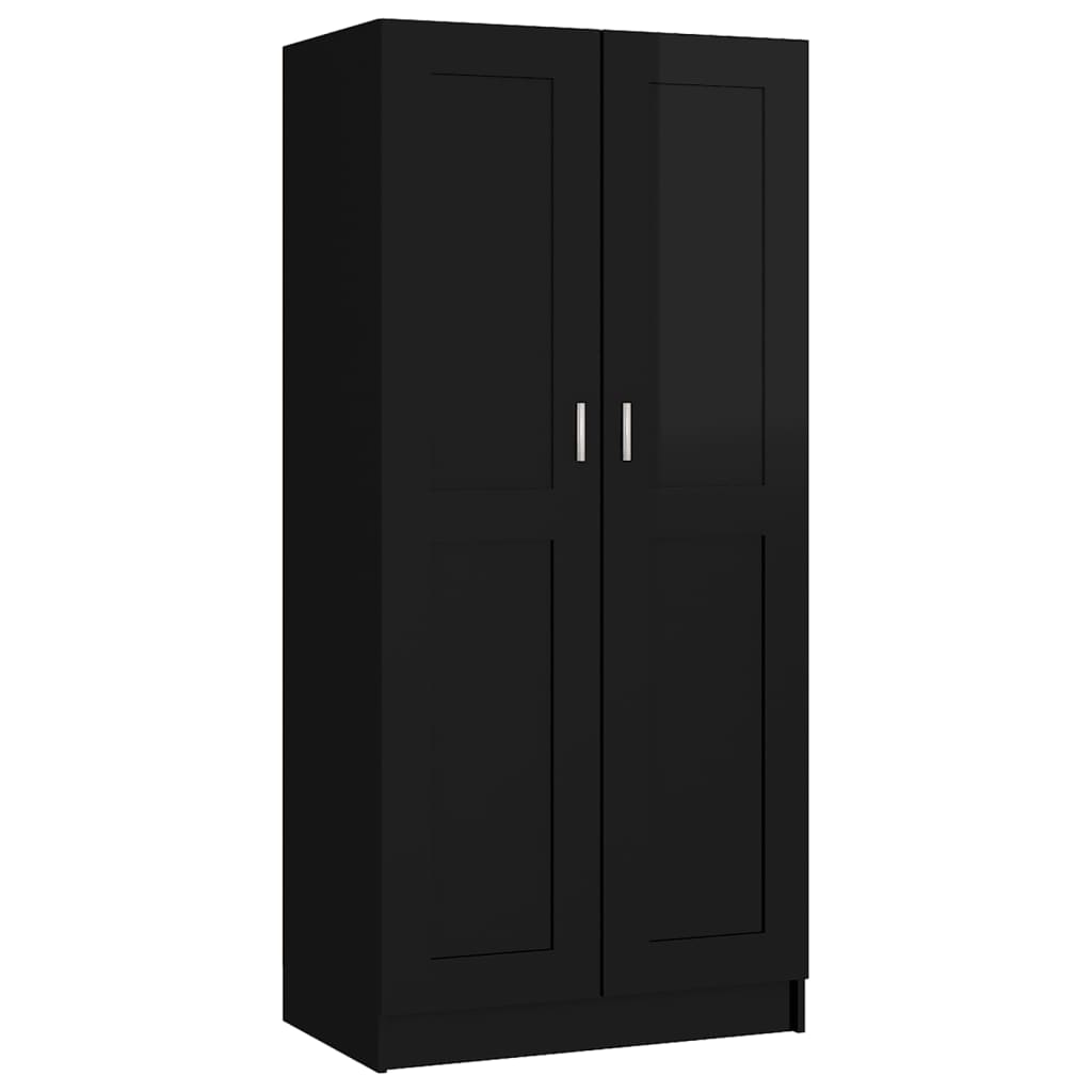 Vaatekaappi korkeakiilto musta 82,5x51,5x180 cm - Sisustajankoti.fi