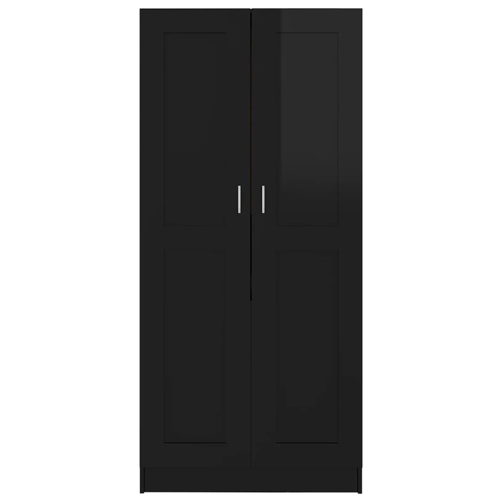 Vaatekaappi korkeakiilto musta 82,5x51,5x180 cm - Sisustajankoti.fi