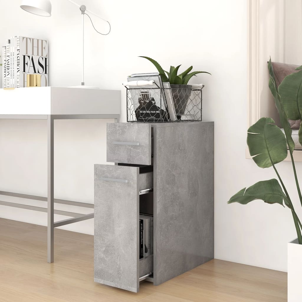 Apteekkarinkaappi betoninharmaa 20x45,5x60 cm lastulevy - Sisustajankoti.fi