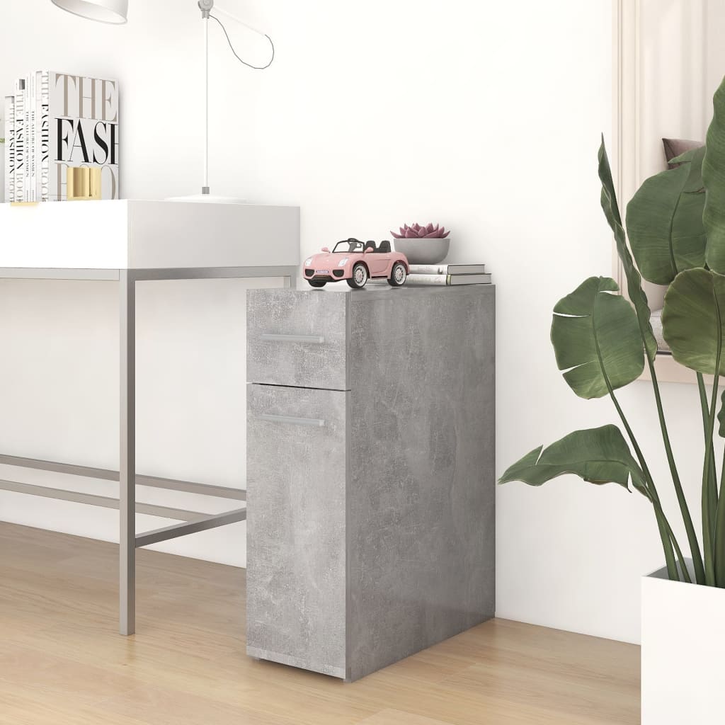 Apteekkarinkaappi betoninharmaa 20x45,5x60 cm lastulevy - Sisustajankoti.fi