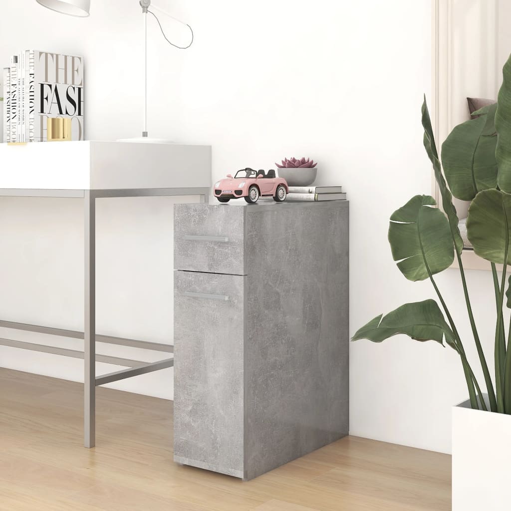 Apteekkarinkaappi betoninharmaa 20x45,5x60 cm lastulevy - Sisustajankoti.fi