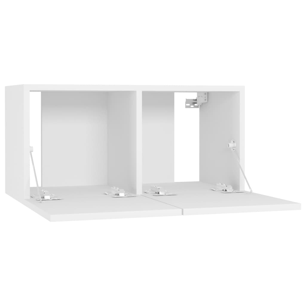 Seinäkiinnitettävät TV-tasot 3 kpl valkoinen 60x30x30cm - Sisustajankoti.fi