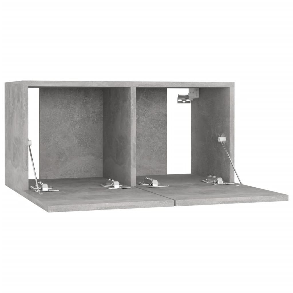 Seinäkiinnitettävä TV-taso betoninharmaa 60x30x30 cm - Sisustajankoti.fi