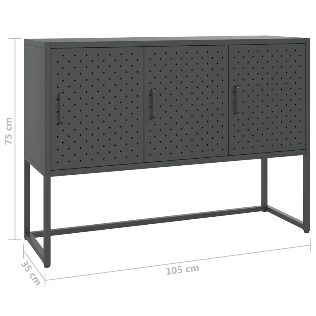 Senkki antrasiitti 105x35x75 cm teräs - Sisustajankoti.fi