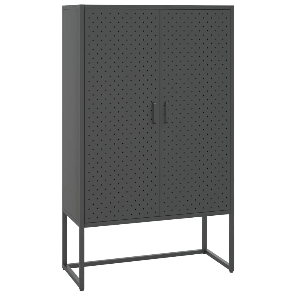 Kaappi antrasiitti 80x35x135 cm teräs - Sisustajankoti.fi