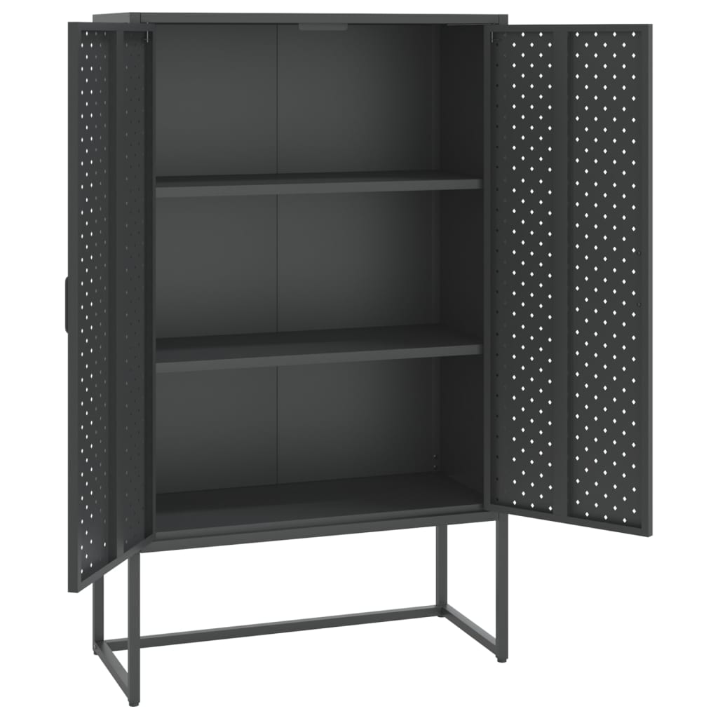 Kaappi antrasiitti 80x35x135 cm teräs - Sisustajankoti.fi