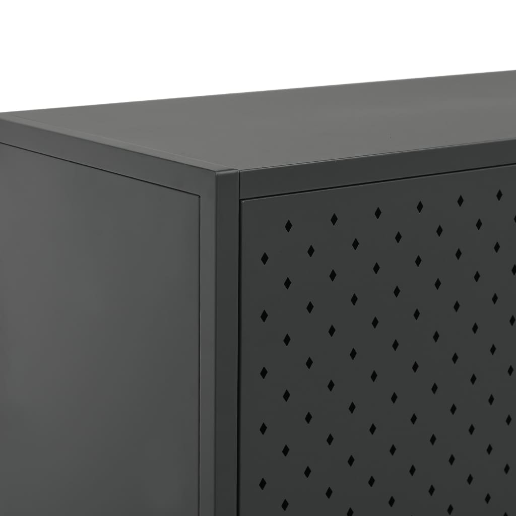Kaappi antrasiitti 80x35x135 cm teräs - Sisustajankoti.fi