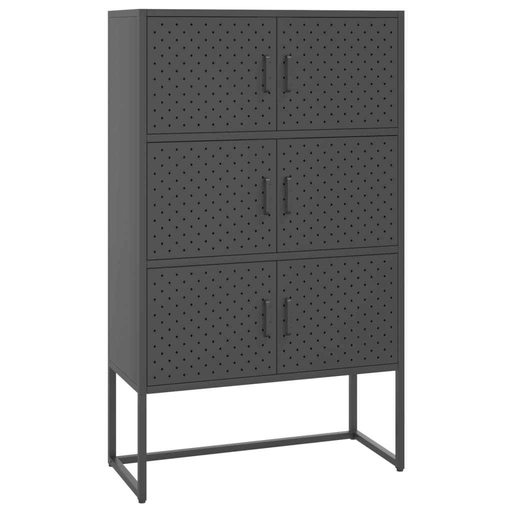 Kaappi antrasiitti 80x35x135 cm teräs - Sisustajankoti.fi