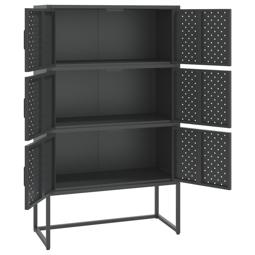 Kaappi antrasiitti 80x35x135 cm teräs - Sisustajankoti.fi