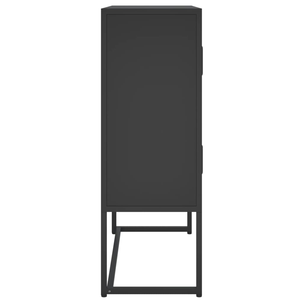 Kaappi musta 80x35x100 cm teräs - Sisustajankoti.fi