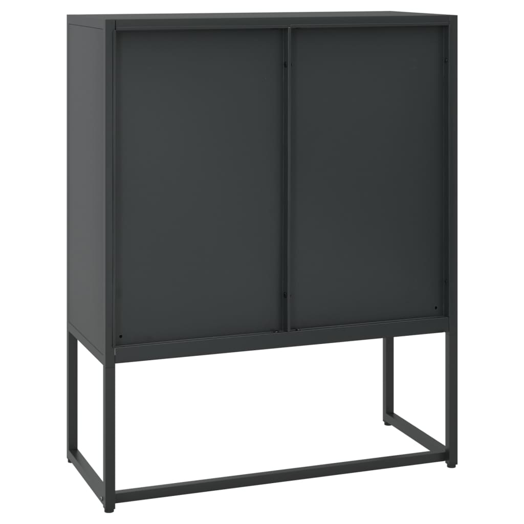 Kaappi musta 80x35x100 cm teräs - Sisustajankoti.fi