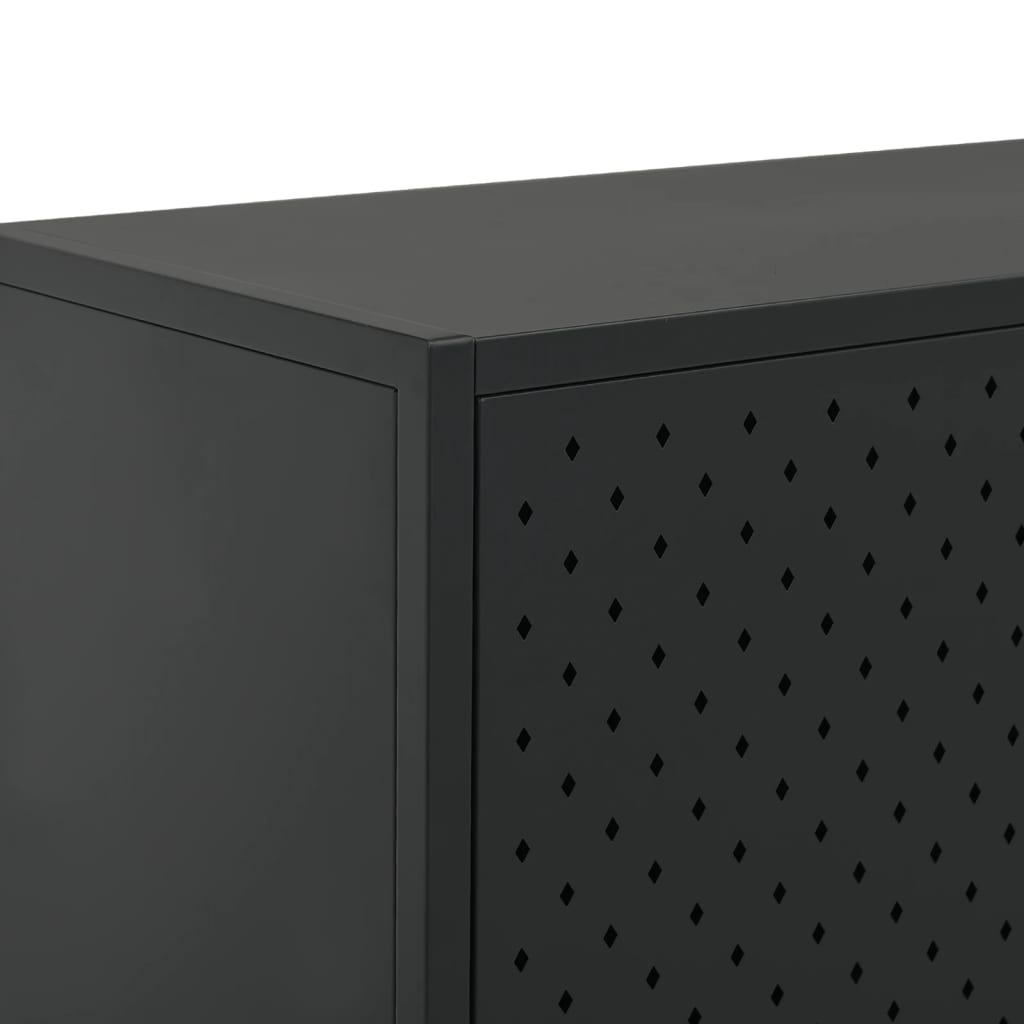 Kaappi musta 80x35x100 cm teräs - Sisustajankoti.fi