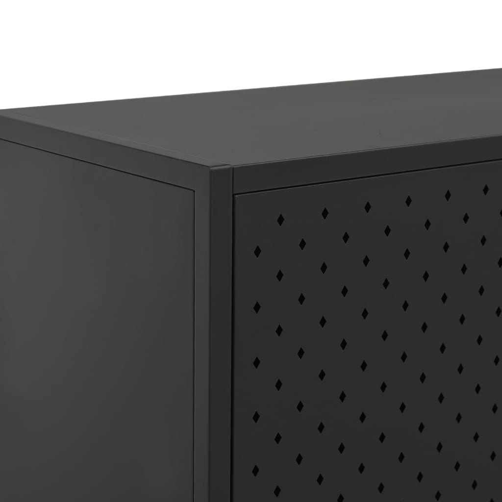 Kaappi musta 80x35x100 cm teräs - Sisustajankoti.fi