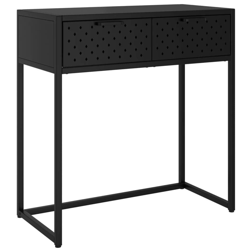 Konsolipöytä musta 72x35x75 cm teräs - Sisustajankoti.fi