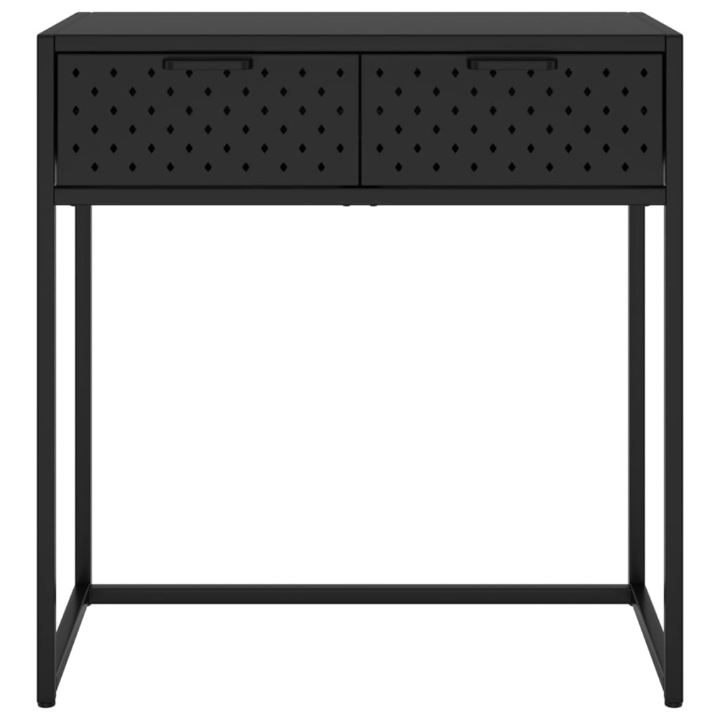 Konsolipöytä musta 72x35x75 cm teräs - Sisustajankoti.fi