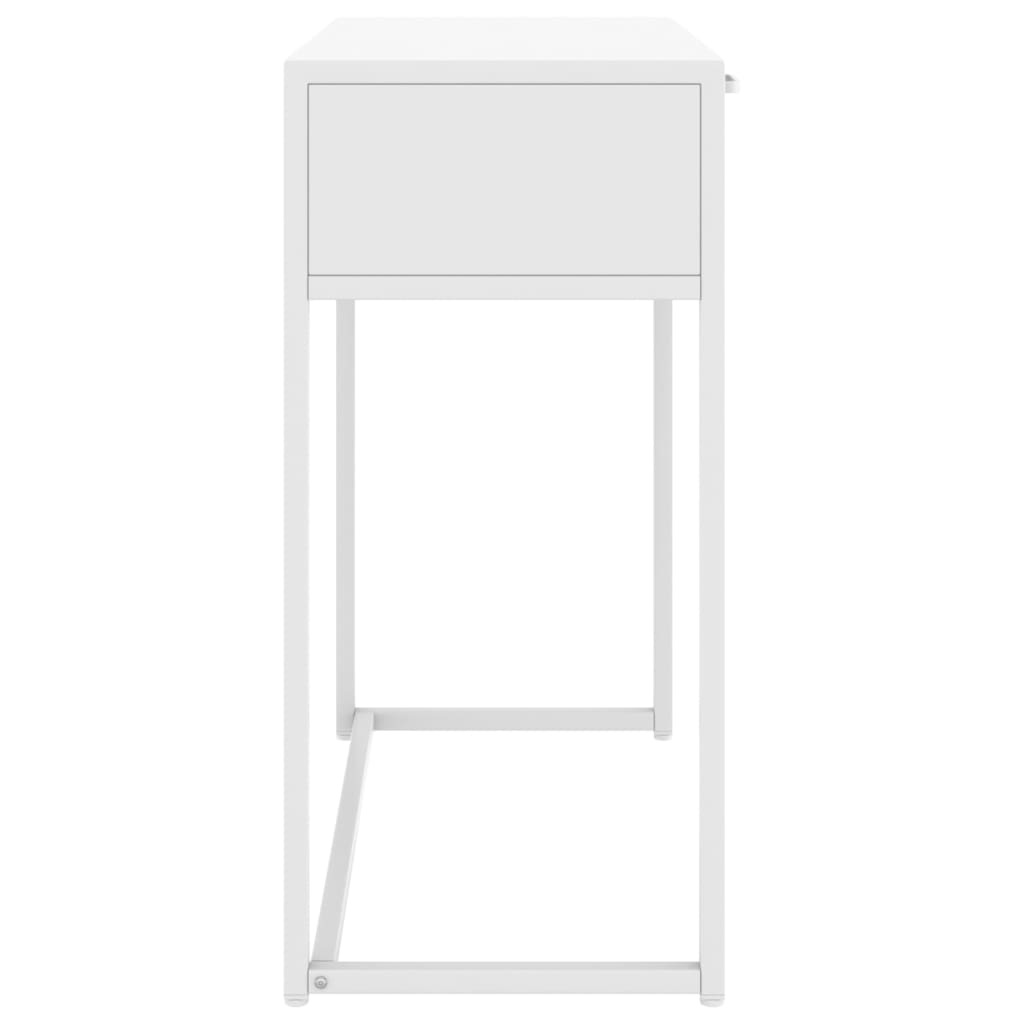Konsolipöytä valkoinen 72x35x75 cm teräs - Sisustajankoti.fi