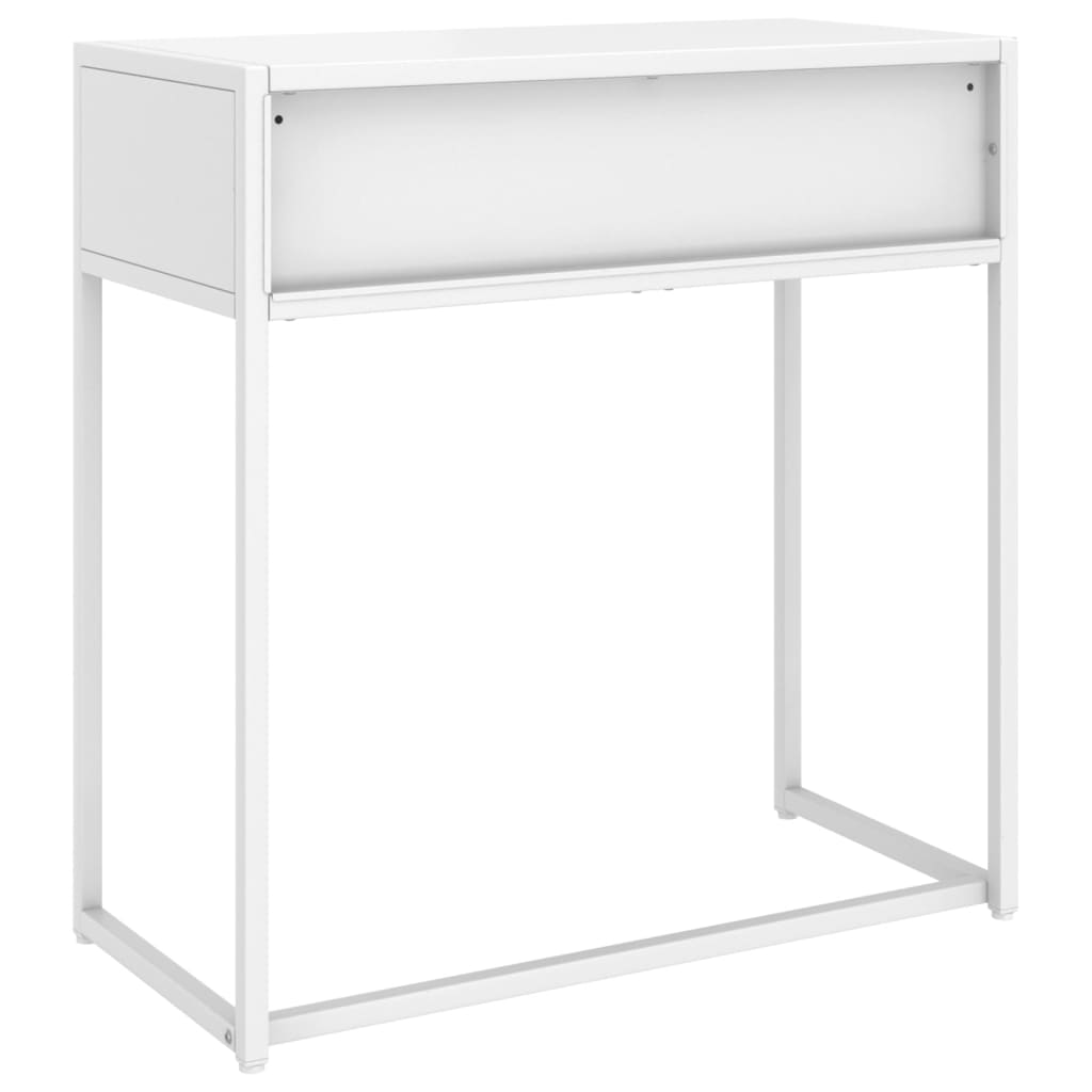 Konsolipöytä valkoinen 72x35x75 cm teräs - Sisustajankoti.fi