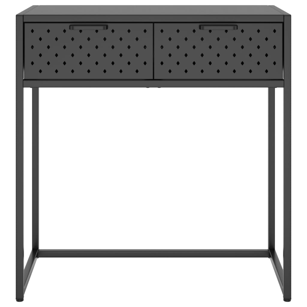 Konsolipöytä antrasiitti 72x35x75 cm teräs - Sisustajankoti.fi