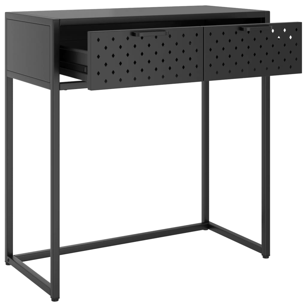 Konsolipöytä antrasiitti 72x35x75 cm teräs - Sisustajankoti.fi
