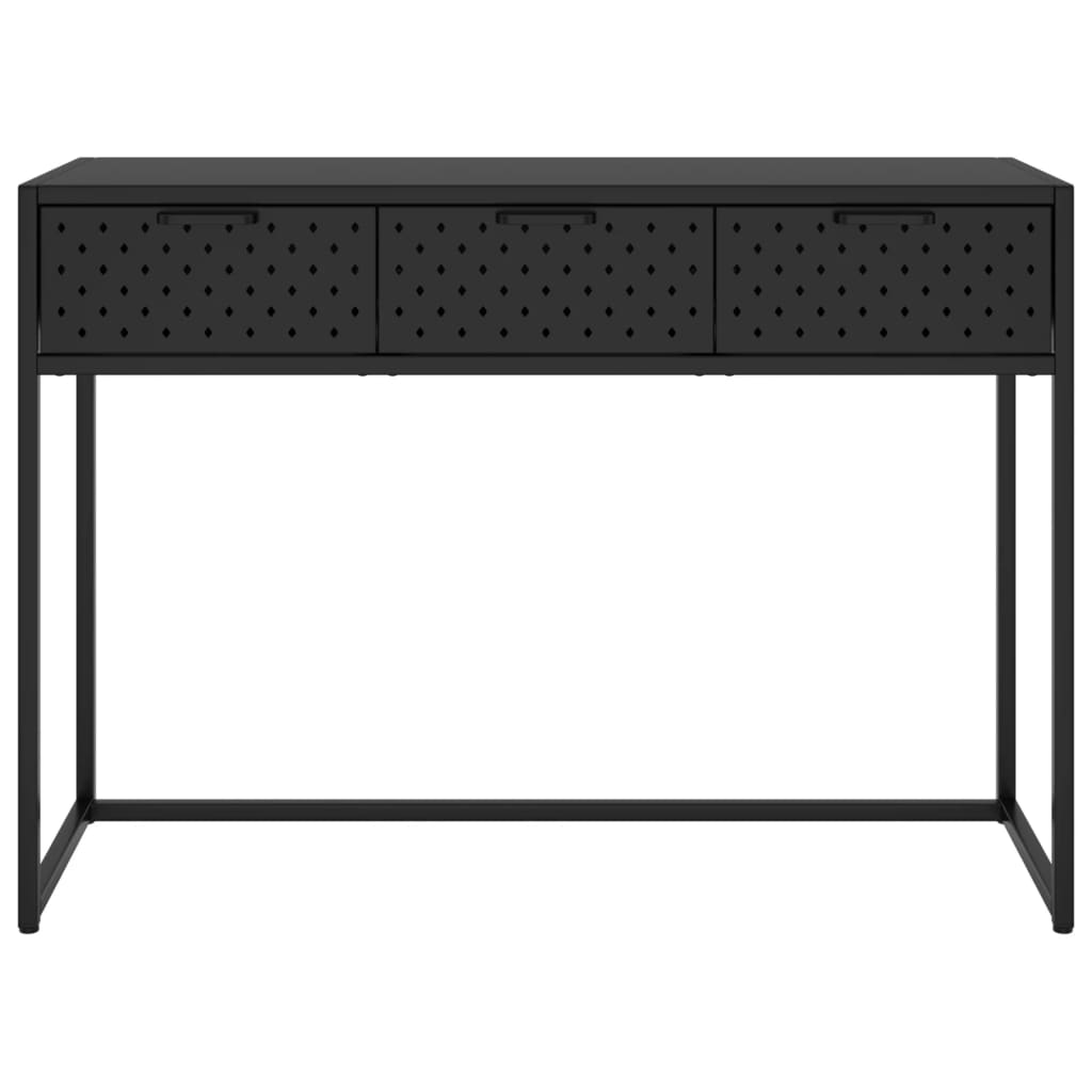Konsolipöytä musta 106x35x75 cm teräs - Sisustajankoti.fi