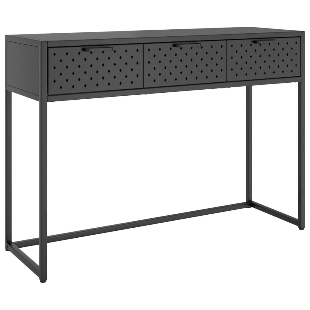 Konsolipöytä antrasiitti 106x35x75 cm teräs - Sisustajankoti.fi