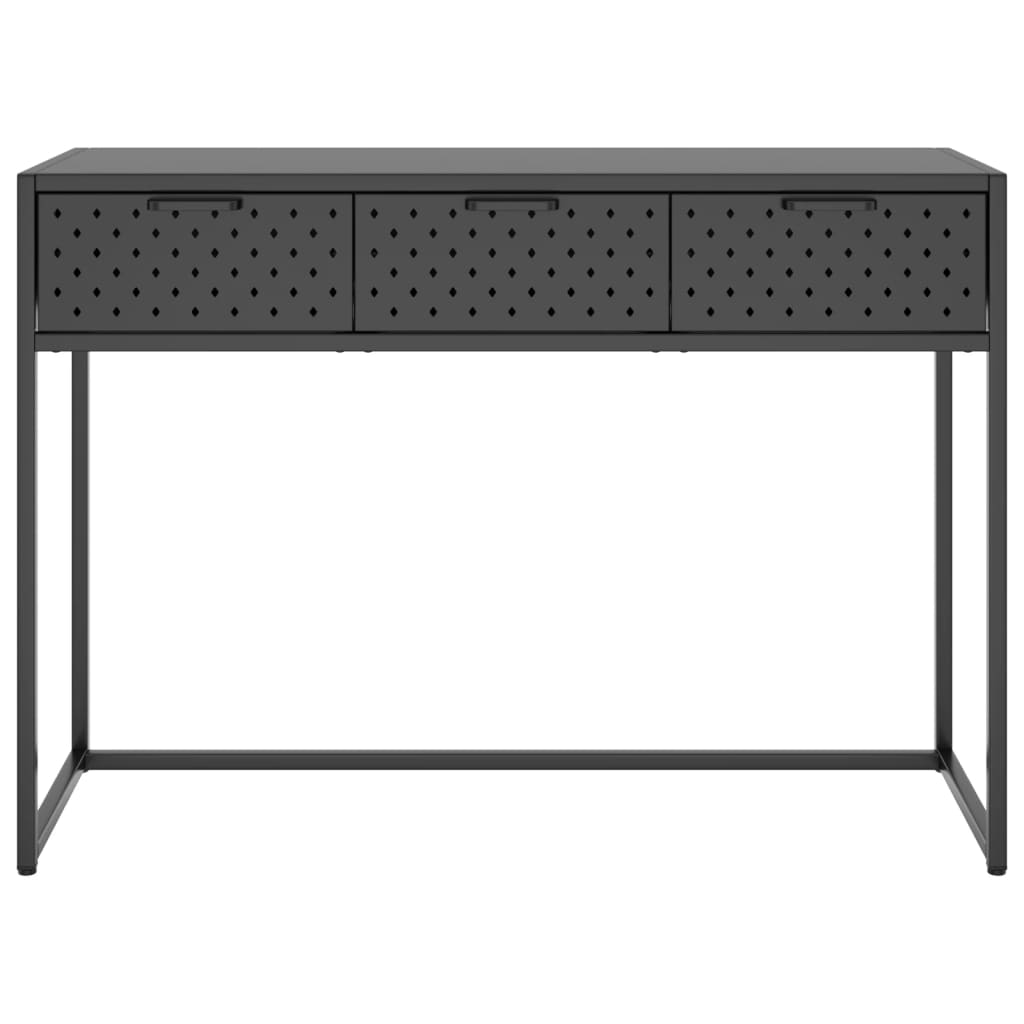 Konsolipöytä antrasiitti 106x35x75 cm teräs - Sisustajankoti.fi