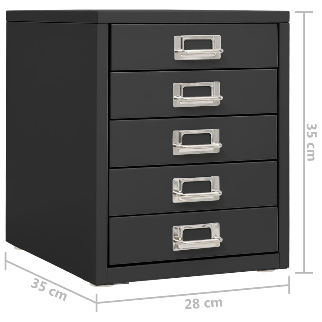 Toimistokaappi antrasiitti 28x35x35 cm metalli - Sisustajankoti.fi