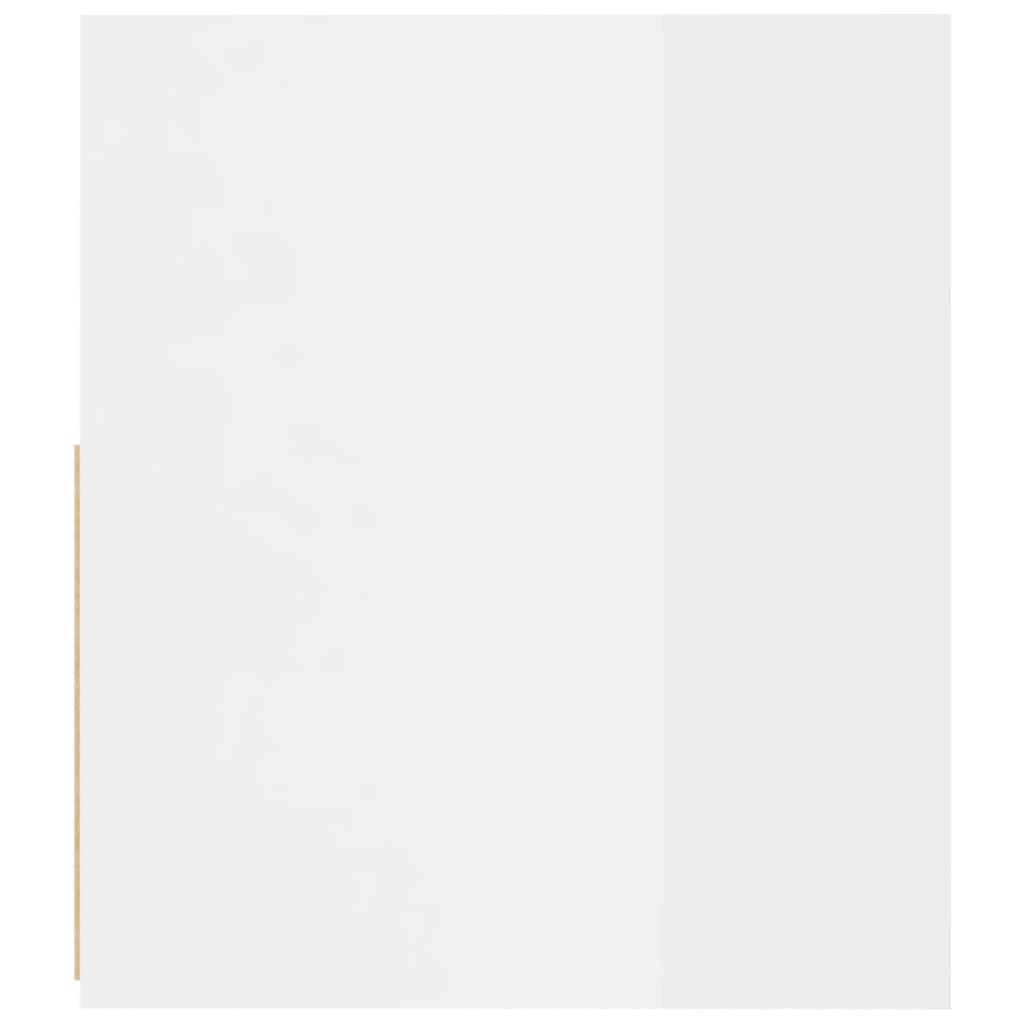 Yöpöytä 2 kpl LED-valoilla korkeakiilto valkoinen 60x35x40 cm - Sisustajankoti.fi