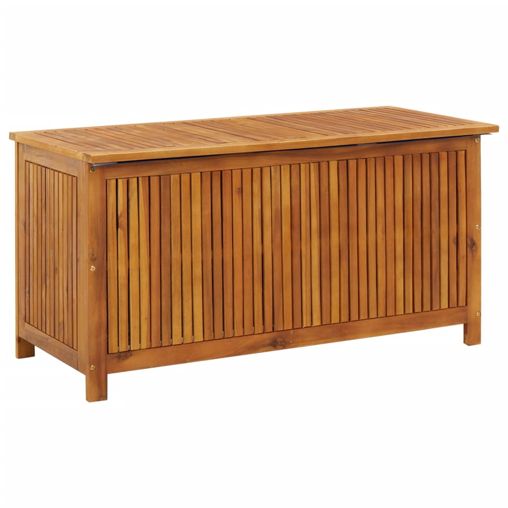 Puutarhan varastolaatikko 113x50x58 cm täysi akasiapuu - Sisustajankoti.fi