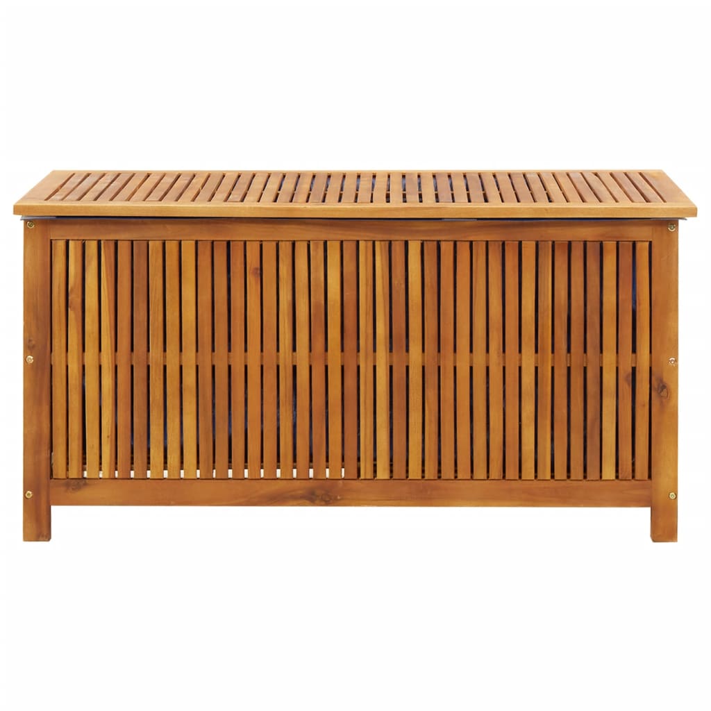 Puutarhan varastolaatikko 113x50x58 cm täysi akasiapuu - Sisustajankoti.fi