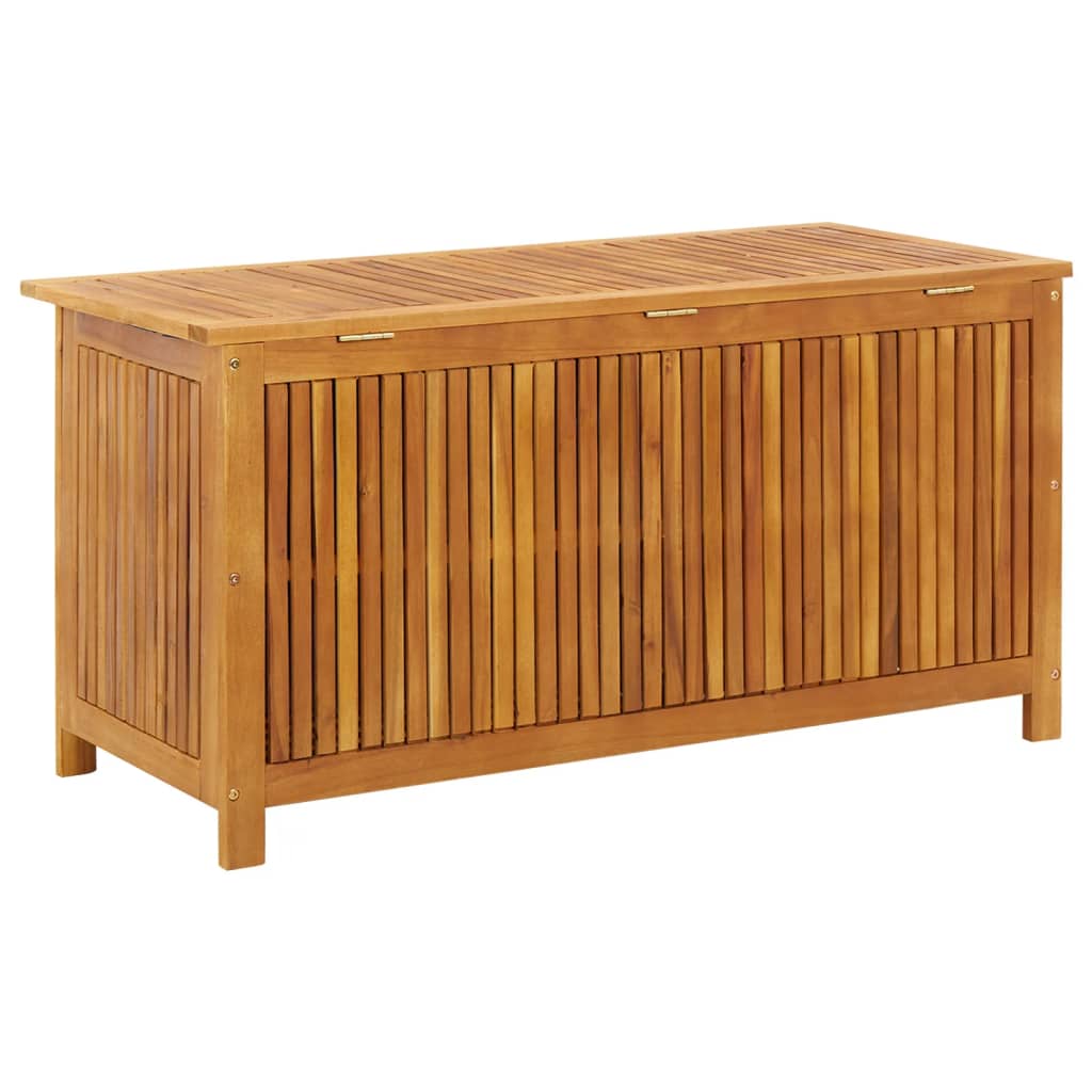 Puutarhan varastolaatikko 113x50x58 cm täysi akasiapuu - Sisustajankoti.fi