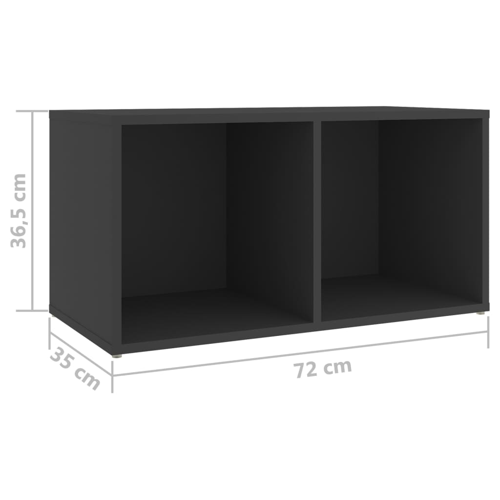 TV-tasot 2 kpl harmaa 72x35x36,5 cm lastulevy - Sisustajankoti.fi