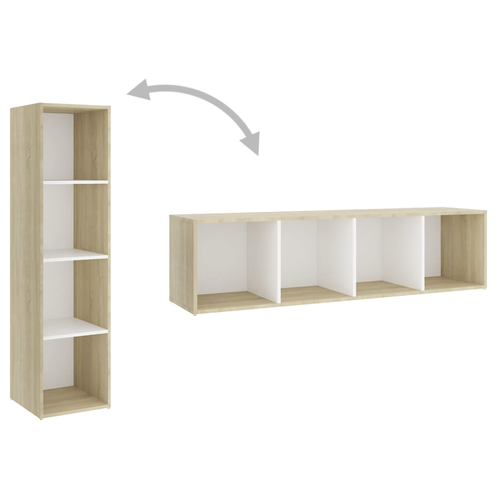 TV-tasot 3 kpl valk./Sonoma-tammi 142,5x35x36,5 cm lastulevy - Sisustajankoti.fi
